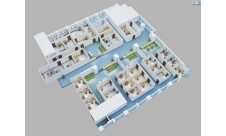 医院门诊部轴测图