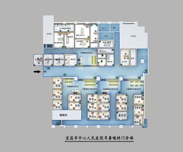 医院门诊部俯视图